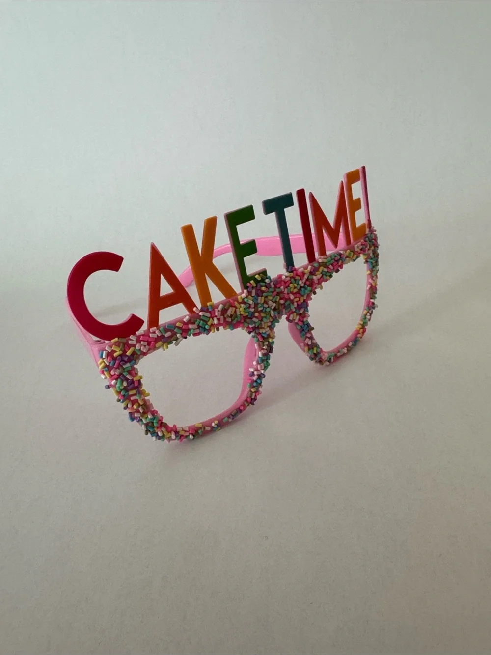 CAKE TIME! Pink Sprinkles Party Glasses - Fun Birthday Photo Prop
